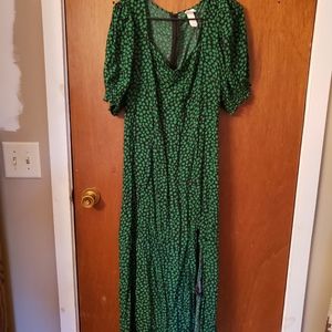 Green/black H&M dress